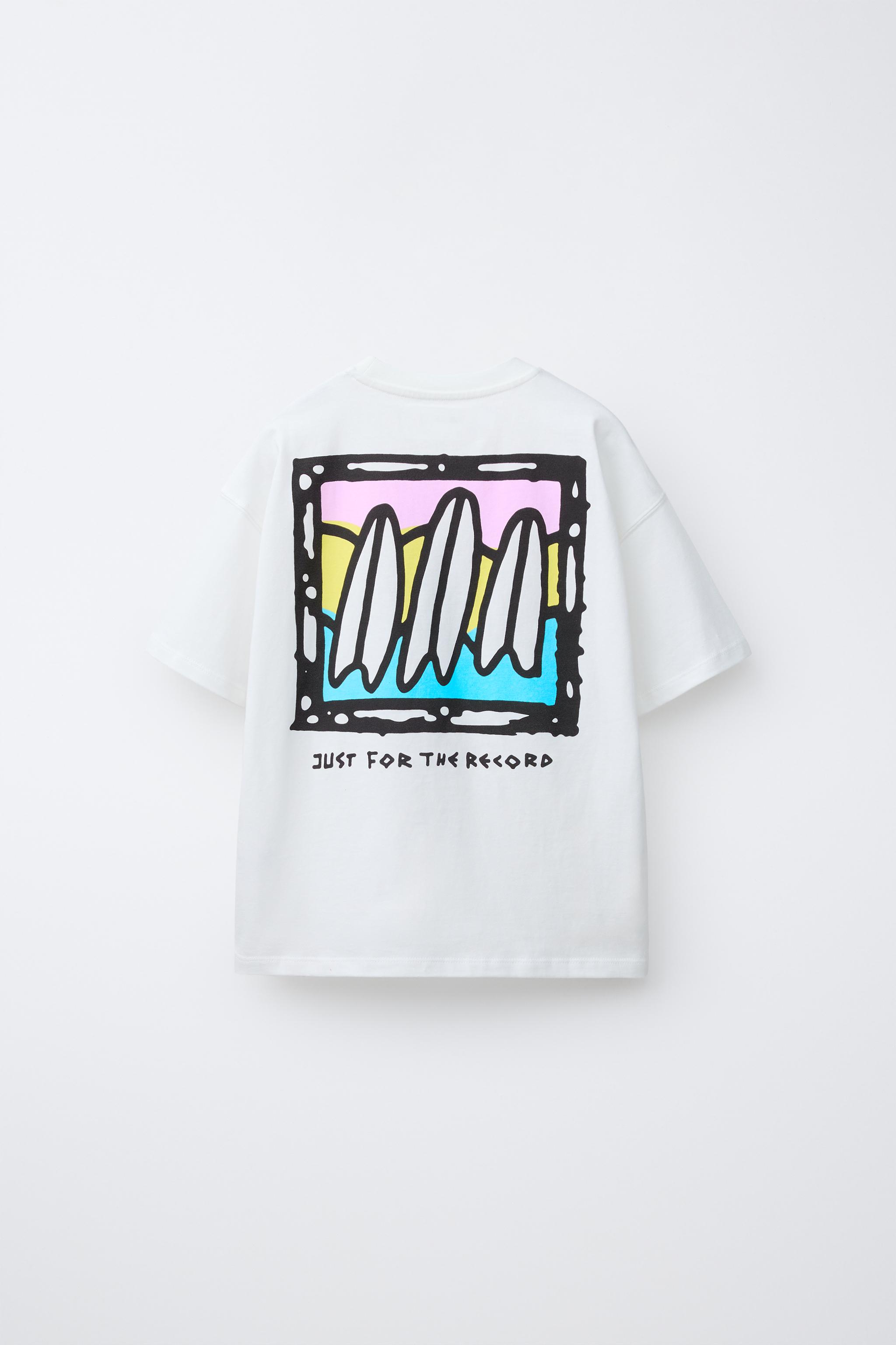 T-SHIRT IMPRIMÉ PLANCHES DE SURF
